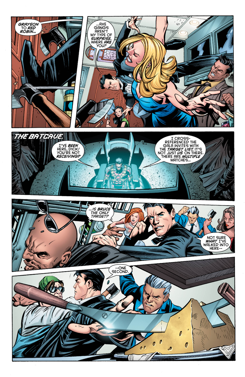 Illustration for article titled Exclusive DC preview: Batman And Robin Eternal #4 invites Bruce Wayne to a deadly dinner